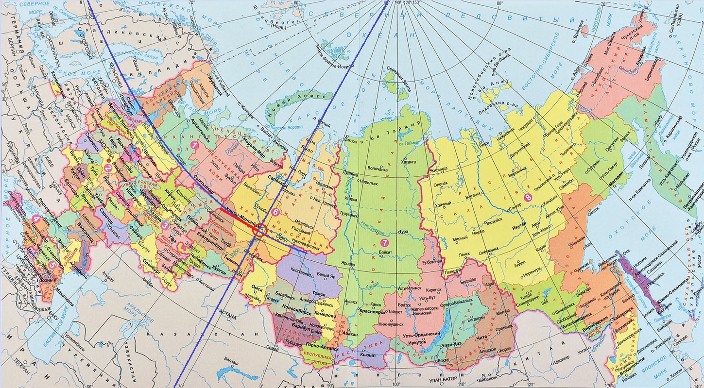 Карта федеральных устройства россии